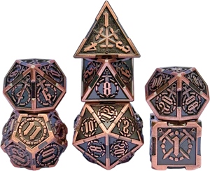 Jeu de dés en métal vintage pour collection et exposition Dungeons & Dragons DND - Product Image 6