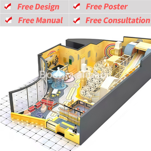 Equipo de Juegos Infantiles para Interiores con Estructura de Acero, con Doble Tobogán Suave y Temática Oceánica para Zonas Infantiles en Centros Comerciales - Product Image 2