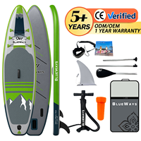 Planche à pagaie gonflable tactique 11' Expedition, 33 pouces de large, résistante, vert olive, 6 pouces d'épaisseur, pour lac en zone isolée