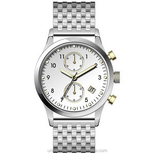 Nouveau luxe pour hommes et femmes montre en or rose complet <span class=keywords><strong>chrono</strong></span> boîtier et bracelet en acier inoxydable 316L U2674 - Product Image 3