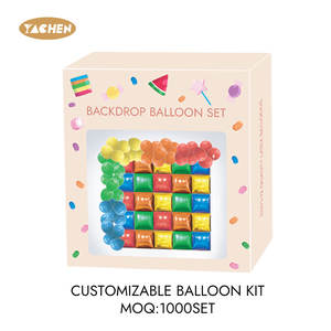 याचेन 60 पीसी लेटेक्स बैलून गार्लैंड आर्क किट और 25 पीसी स्क्वायर फॉइल बैलून की दीवार पृष्ठभूमि - Product Image 3