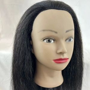 Tête <span class=keywords><strong>de</strong></span> mannequin d'entraînement afro-américaine avec perruques <span class=keywords><strong>de</strong></span> tête <span class=keywords><strong>de</strong></span> mannequin d'entraînement afro, cheveux lisses et crépus - Product Image 6