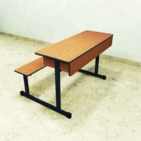 Banc d'écolier moderne, chaise de classe, mobilier scolaire, table et chaise doubles, ensemble durable en bois et plastique