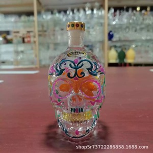 Botella de Whisky de Vidrio de Borosilicato con Forma de Calavera, Estilo Nuevo, Conmemorativa del 40 Aniversario de Van Halen, Venta al por Mayor Directa de Fabricante - Product Image 2