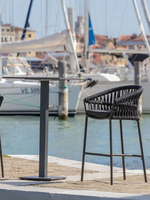 Tabouret haut chaise de bar extérieure rotin tissé jardin terrasse table et chaise ensemble pour cour balcon bar meubles