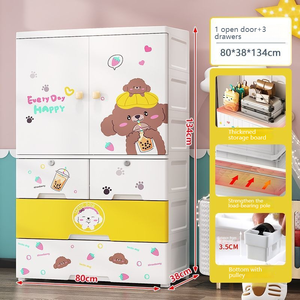 Thiết kế hiện đại đẹp mẫu nhựa gấp tủ quần áo chung PP nội thất phòng ngủ phù hợp cho phòng ngủ và phòng khách. - Product Image 3