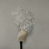 Perruque afro blanche Einstein COS, best-seller transfrontalier, avec base en polyuréthane et bonnet en filet de soie K/P - Vente directe usine