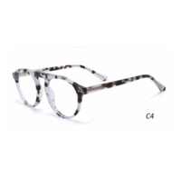 Vente en gros de lunettes rondes en acétate de designer Hot Band Lunettes de luxe Lunettes optiques à monture en verre de haute qualité