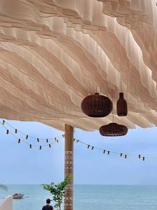 Элегантная тканевая драпировка в форме волны для свадебного потолочного декора фон для мероприятий с системой драпировки - Product Image 4