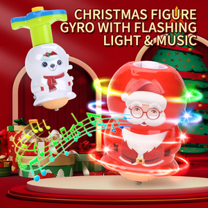 HW Children's Classic Spinning Top Toy <span class=keywords><strong>Spiner</strong></span> Gyro Regalos Muñeca de Navidad Spinning Top con música intermitente 12 unids/caja - Product Image 2