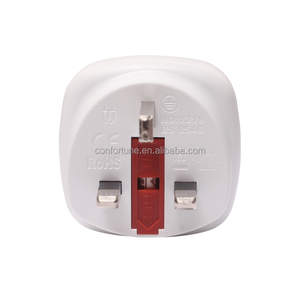 UE Francia París 2 pines Reino Unido 3 pines <span class=keywords><strong>enchufe</strong></span> 13A 250V AC <span class=keywords><strong>Adaptador</strong></span> europeo Universal convertidor de viaje de latón con conector NFC <span class=keywords><strong>para</strong></span> <span class=keywords><strong>Inglaterra</strong></span> - Product Image 2