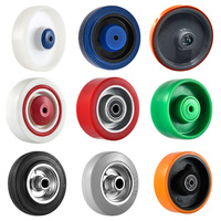 Roues pivotantes pour palettes en PU, TPR et nylon de 3, 4, 5, 6 et 8 pouces, roulettes en acier inoxydable de qualité alimentaire pour environnements humides