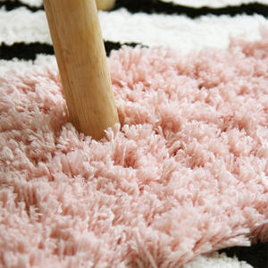 <span class=keywords><strong>Tapis</strong></span> fait main de forme irrégulière, style crème, design artistique, rond, rose, en soie de lait, à poils longs, doux, pour chambre à coucher, salon - Product Image 3