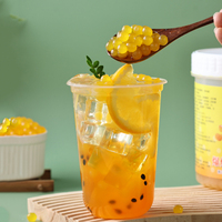 Mango Fruit Popping Boba Mutiara Isi Jus Berkualitas Tinggi untuk Minuman Teh, Smoothie, Makanan Penutup, Layanan Makanan