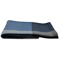 Couverture d'hiver BLUE PHOENIX pour lit simple, 100% laine d'agneau, style américain, certifiée OEKO-TEX, motif écossais géométrique personnalisé