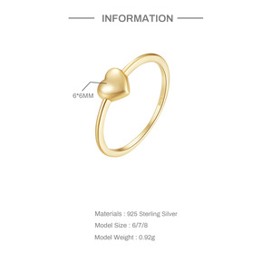 Anello da donna in argento 925 Sterling 18K/14K oro con zircone impilabile anello da sposa - Product Image 3