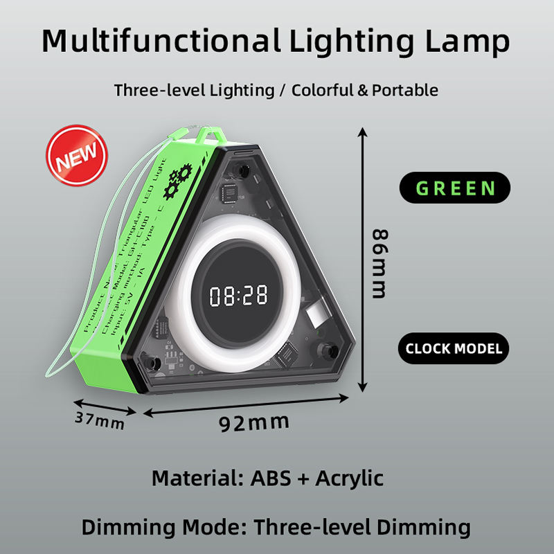 2  (Green) Clock display+Without magnetic attraction