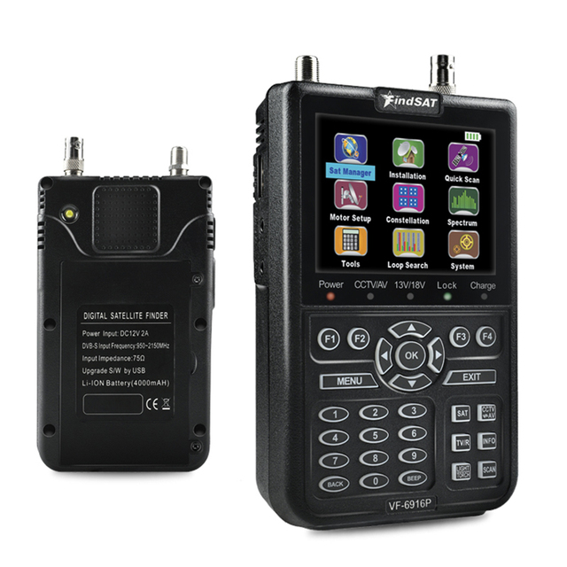 VF-6900 Satellite finder HD Digital Meter For Satellite Receiver 1080P HD,DVBS/S2 Satfinder Handle Meter CCTV AHD 8MP Sat Finde