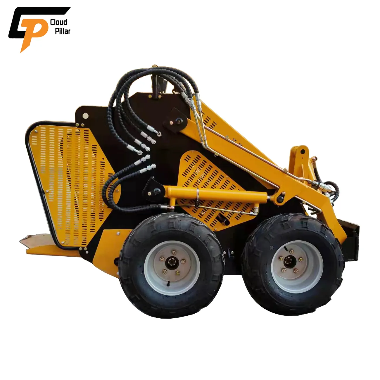 EPA CE cheap mini skid steer crawler wheel loader CP280 380 with japan engine rubber track forestry mulcher attachment for sale