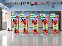 Machine de boxe d'arcade avec éclairage LED arc-en-ciel, pointage numérique électronique, testeur de force de frappe, coque blanche pour centre de jeux d'arcade