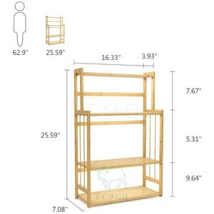 Bamboo Standing <b>Spice</b> <b>Rack</b> Little Tree Kitchen Bedroom Countertop Storage <b>Organizer</b> <b>Rack</b> Holder - Product Image 3