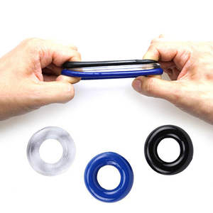 <span class=keywords><strong>3</strong></span> Pcs Paket Cincin Penis Triple Cock Ring Set Pria, Peningkat Ereksi, Tahan Lama, TPE Elastis, untuk Masturbasi Pria - Product Image 5