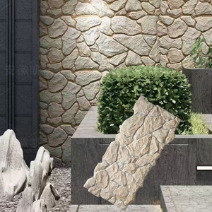 Pu nhân tạo Granite tấm Tường cho không gian ngoài trời chống cháy Faux 3D mô hình thiết kế thanh lịch cho biệt thự nhà bên ngoài trang trí - Product Image 1