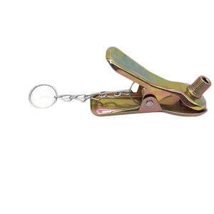 คลิปหนีบวาล์วปั๊มจักรยานแบบปากเป็ด ตัวแปลงหัวฉีดแบบอังกฤษ อะไหล่เหล็กสำหรับซ่อม สีดำและสีเหลือง - Product Image 5