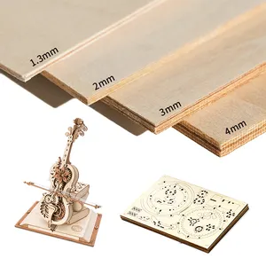 China Supplier Wholesale Competitive Price 1.3mm 2mm 3mm 4mm Plywood Sheet For Laser Cutting 3D Wooden Puzzles