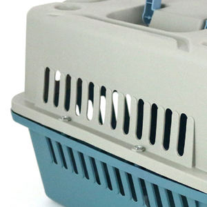 Jaula de Transporte para Mascotas Azul, 48x32x30cm, Clásica, para Animales Pequeños, Plástico Sostenible - Product Image 5