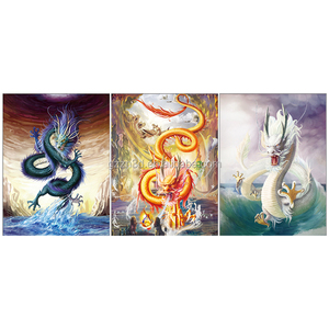 PET Lenticulaire Deep 3D Flips Effet <span class=keywords><strong>Dragon</strong></span> Image Plastique Animal et Ange Style - Product Image 4