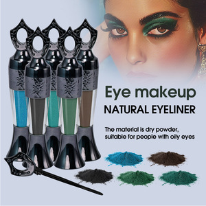 Maquillage et Outils – Poudre <span class=keywords><strong>de</strong></span> Kohl Minérale 5 Couleurs (Noir, <span class=keywords><strong>Bleu</strong></span>, Vert) – Eyeliner Longue Tenue pour un Effet Agrandissant et Embellissant des Yeux - Product Image 5