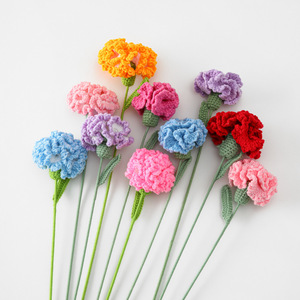 Clavel Artificial Tejido a Crochet de Color Sólido para el Día de la Madre, Día del Maestro, Día de San Valentín, Acción de Gracias, Regalo para Personas Mayores - Product Image 5