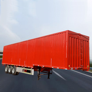 3 essieux Van Truck Trailer Boîte fermée Cargo Transport PVC Bâche coulissante 45FT 40FT Rideau côté <span class=keywords><strong>Semi</strong></span>-<span class=keywords><strong>remorque</strong></span> - Product Image 5