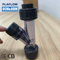 Filtro de Sedimentos Tipo Y ANSI Hecho en China, Accesorios para Tuberías de UPVC, Filtro Transparente de Plástico PVC de la Mejor Calidad