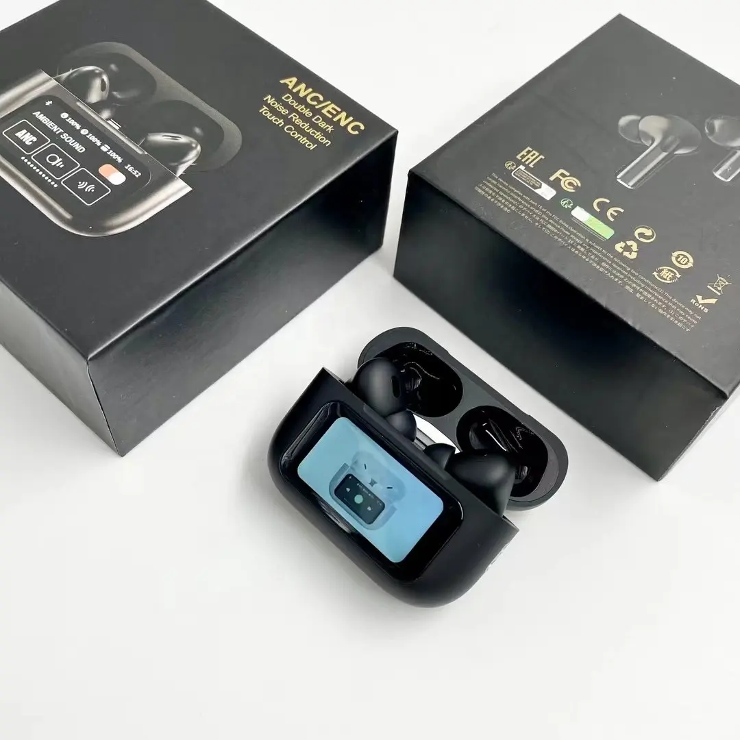 Air pods Pro 2 tws fones de ouvido com cancelamento de ruído fones de ouvido para jogos esportivos com tela sensível ao toque A9 PRO ANC