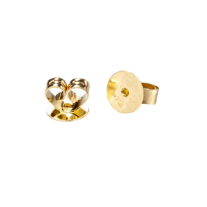 Composants de bijoux en gros pour la fabrication de boucles d'oreilles : fermoirs papillon en or massif 14K/18K pour boucles d'oreilles en forme de fleur, directement de l'usine de bijoux - Product Image 1