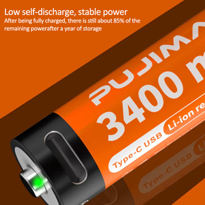 Pujimax USB có thể sạc lại pin 1.5V AA AAA loại C <span class=keywords><strong>Lithium</strong></span> Li-ion USB pin 1100mwh/3400mwh USB C Pin <span class=keywords><strong>lithium</strong></span> ion 2A 3A - Product Image 3