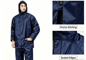 Traje Impermeable, Transpirable <span class=keywords><strong>y</strong></span> Cortavientos de PVC para Motocicleta, Traje de Dos Piezas para Hombre, para Trabajo, Senderismo <span class=keywords><strong>y</strong></span> Pesca - Product Image 6