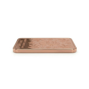 Barre commémorative de Noël en cuivre massif, personnalisée, à finition miroir givré de précision, pour cadeaux d'entreprise VIP, vente en gros - Product Image 2