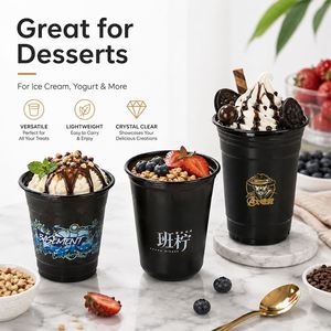 Gobelets jetables transparents en PET de 12 oz avec impression numérique et logo personnalisé, diamètre 89 mm, pour café glacé et thé au lait à emporter (vente en gros) - Product Image 3