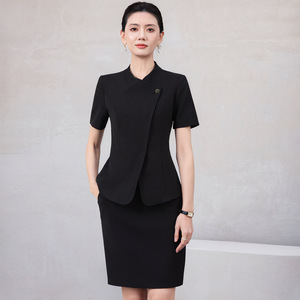 Women's Professional Short Sleeve Suit Set Formal Breathable Worsted Business Commute Interview Wear - Product Image 3