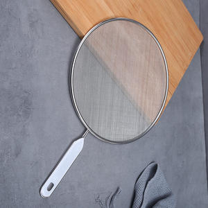 Penutup cipratan minyak saat menangkap daging 13 inci baja tahan karat pelindung percikan lemak layar percikan minyak untuk penggorengan - Product Image 4