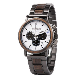 Consegna Rapida <span class=keywords><strong>Orologio</strong></span> di Lusso in Legno per <span class=keywords><strong>Uomo</strong></span> Cronografo al Quarzo alla Moda con Funzioni Personalizzate in <span class=keywords><strong>Elegante</strong></span> Confezione Regalo in Legno - Product Image 1