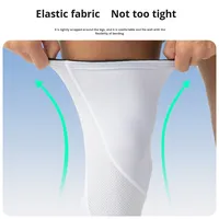 Manchons de compression longs pour jambes complètes, genouillères professionnelles, protection fine, antidérapant, élastique, polyester, soutien pour le cyclisme