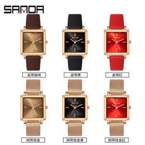 Reloj Deportivo de Negocios para Mujer SANDA 1068, Reloj de Pulsera de Cuarzo Analógico con Esfera Grande, Elegante y Vintage, con Correa de Acero Inoxidable - Product Image 6