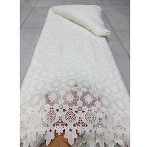 Dentelle Guipure en Voile de Coton Brodé, Textile Écologique, 5 Yards, Tissu Français de Haute Qualité pour Robe de Soirée, <span class=keywords><strong>Marque</strong></span> TopLace, Excellent - Product Image 3
