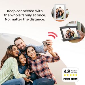 Vente directe en gros, cadre photo numérique portable de 10,1 pouces avec écran tactile IPS et rotation automatique pour mur photo familial - Product Image 4