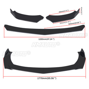 4Pcs Universal Front Bumper Lip Carbon Fiber <b>Splitter</b> Diffuser Body Kit for KIA for Subaru for Honda for Toyota for BMW for Benz - Product Image 6