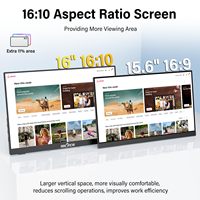 Monitor Portátil de 16 Pulgadas con Tecnología Antiparpadeo, 1920X1200P, 180Hz, HDR, 300Nits de Brillo para Largas Jornadas de Trabajo